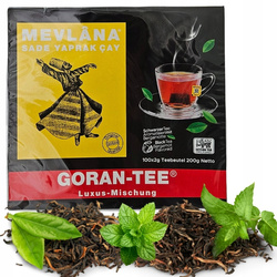 Oryginalna Cejlońska Herbata czarna w torebkach MEVLANA Goran Tee 100 x 2g
