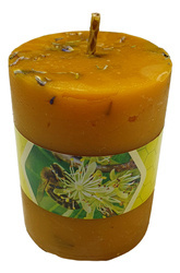 Naturalna Miodowa ŚWIECA dekoracyjna zapachowa LAWENDA 5,5 cm wosk pszczeli