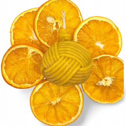 "Wełniany Splot" Naturalna miodowa Bio Świeca 3D z Wosku Pszczelego 50g