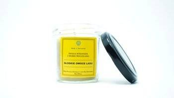 Świeca w słoiku z wosku pszczelego słodkie owoce lasu 120 ml