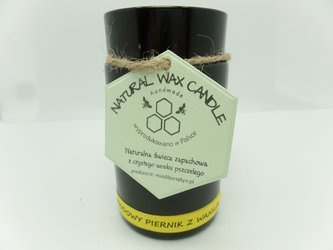 Świeca w słoiku z wosku pszczelego miodowy piernik z wanilią 240 ml