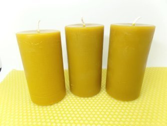 Naturalna świeca z wosku pszczelego słupek 10 szt.