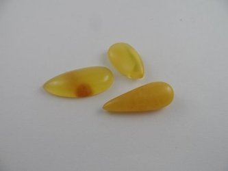 3 SZT. KABOSZONÓW KSZTAŁT SOPLI ORAZ ŁEZKI ŻółTY