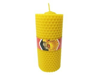 Ekologiczna świeca ręcznie zawijana z wosku pszczelego