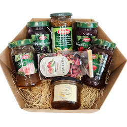 DUŻY Zestaw Prezentowy Box Oryginalne Tureckie Dżemy Przetwory Herbata Miód