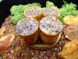 Ekologiczna świeca z wosku pszczelego z lawendą i cytrusami